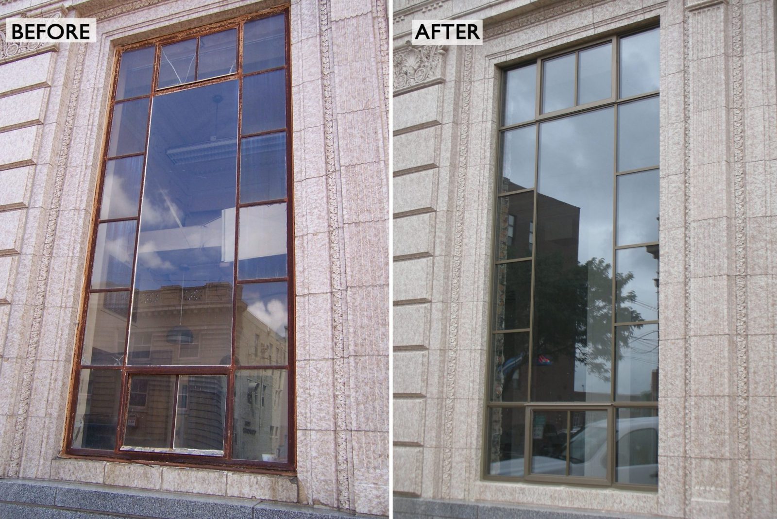 Freeborn Bank custom historic window replacement