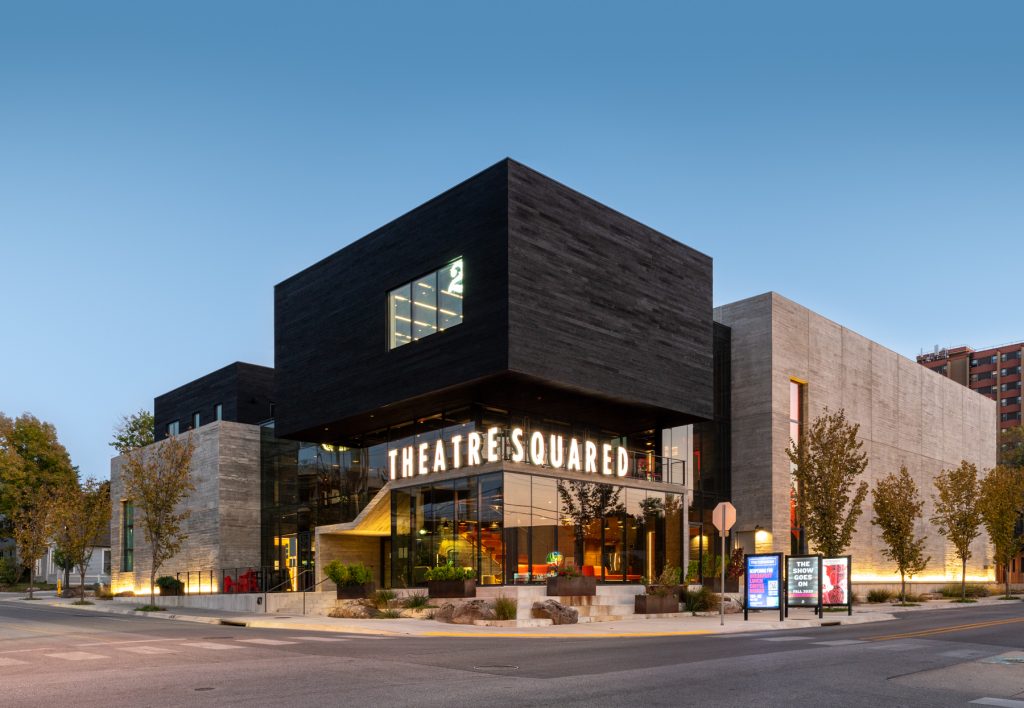 Theatre Squared exterior view custom windows