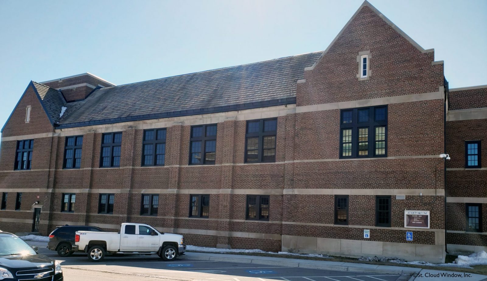 Chisholm School windows