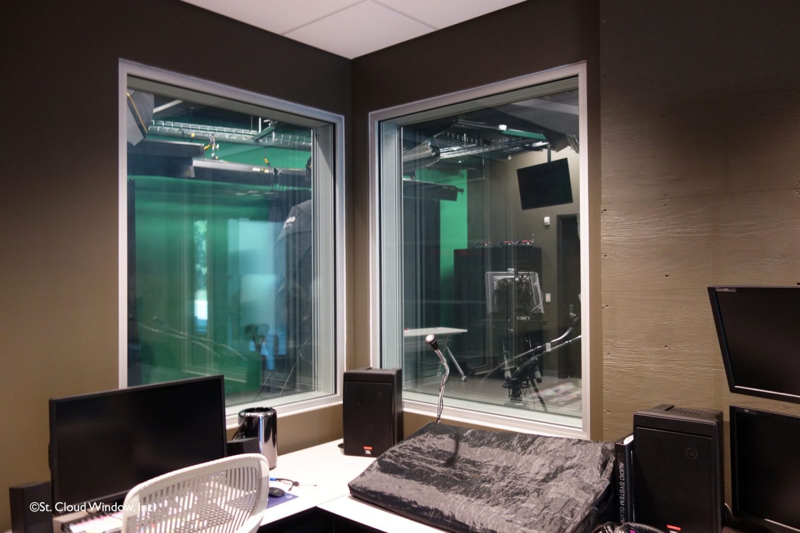 Video studio sound attenuation