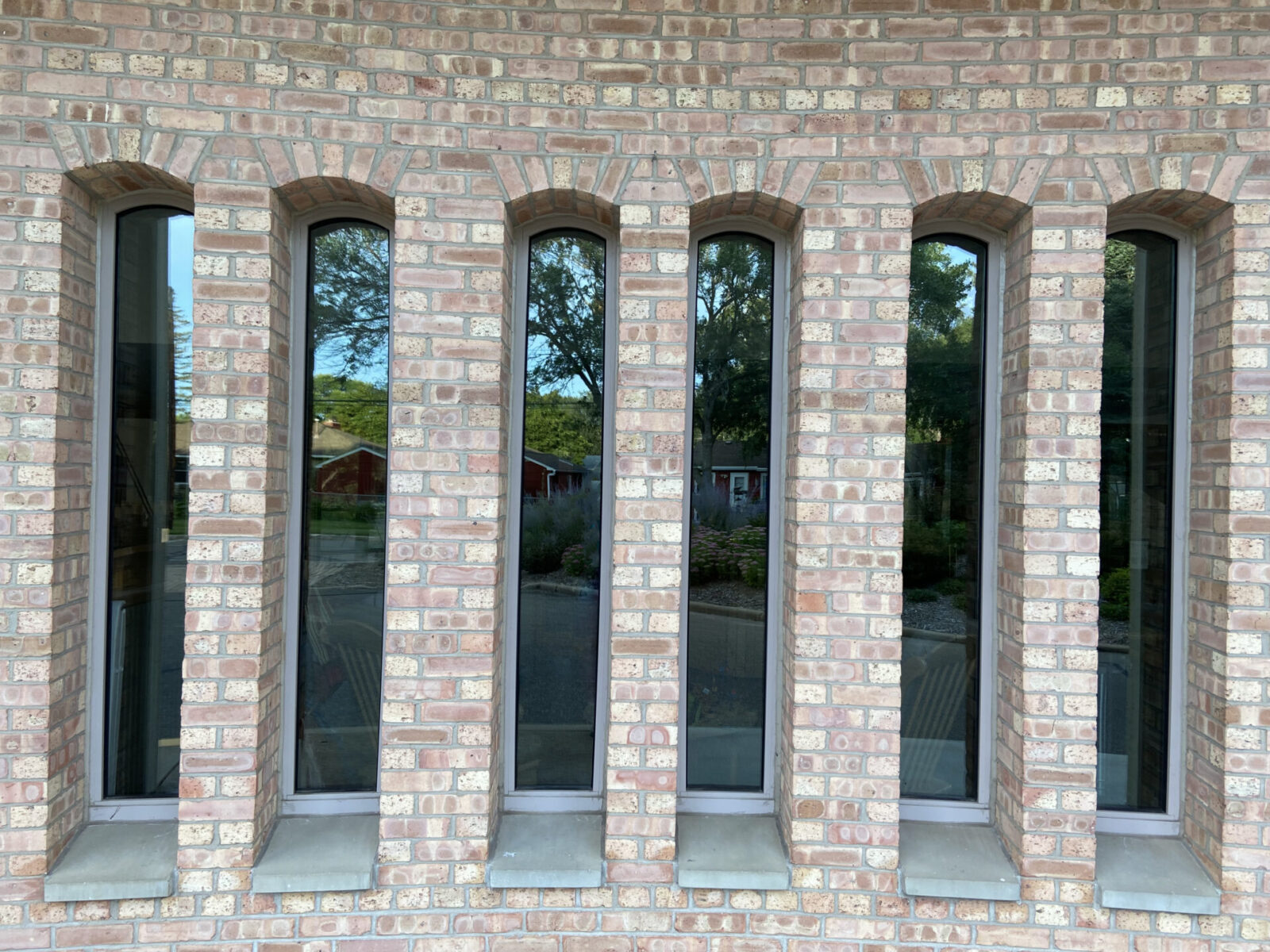 Westwood Church arch-top secondary windows